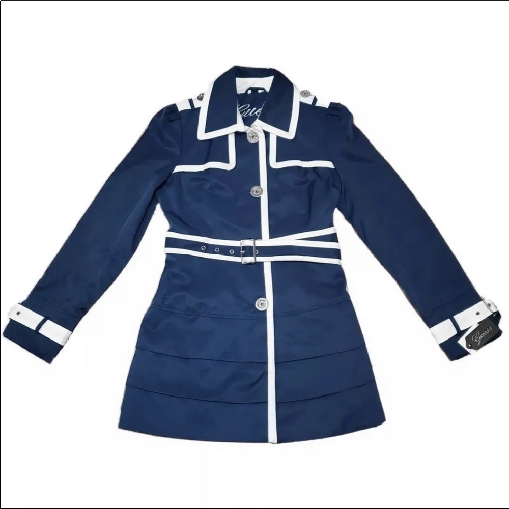 NWT GUESS Trench Peacoat Jacket